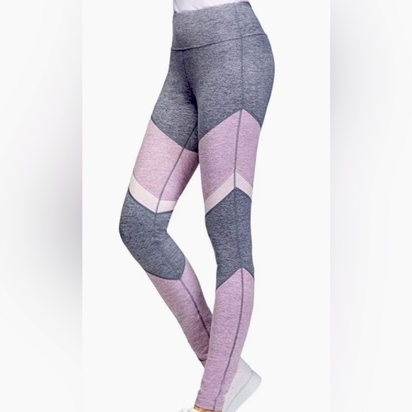 Tangerine Serene Soft Color Block Workout Legging - Picture 1 of 1